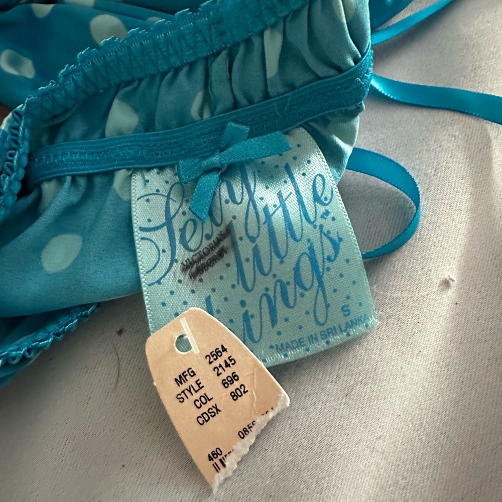 VINTAGE RARE Victoria's Secret Sexy Little Things Satin polka dot romper teddy - Picture 6 of 7
